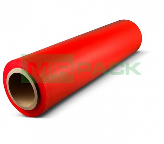 Стрейч пленка упаковочная 500 мм 20 мкм 1,2кг красная - Вид 1