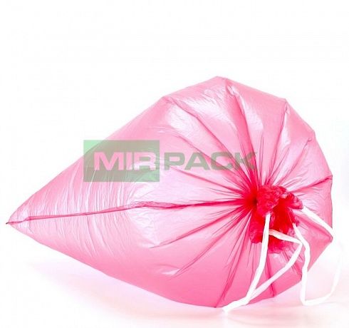 Пакеты для мусора с завязками 35 л, 15 мкм, 15 шт, ПНД, красные - Вид 4