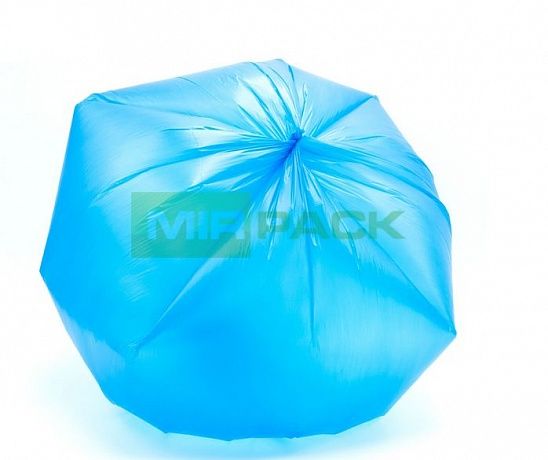 Мешки для мусора 30 л 7 мкм синие GreenClean (ПНД, в рулоне 20 шт, 50х60 см) - Вид 2