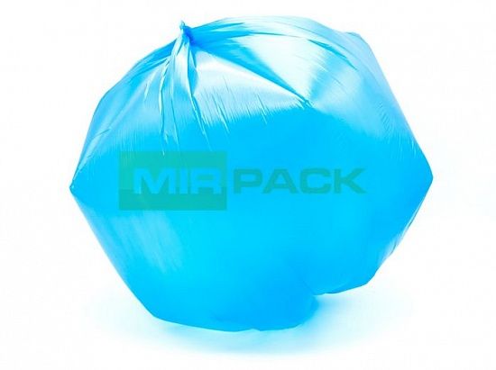 Мешки для мусора 60 л, 7 мкм, синие, в рулоне 20 штук, 60х70 см, GreenClean - Вид 2