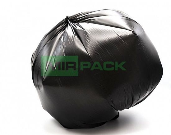 Мешки для мусора 60л, 8 мкм, в рулоне 20 штук, черные, 60х80 см, ХИТ - Вид 4