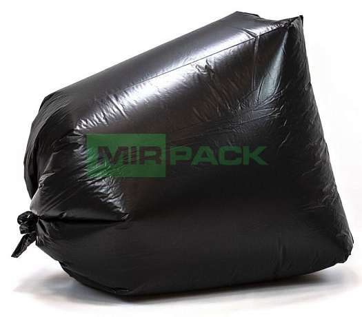 Мешки для мусора 240 литров, 60 мкм, ПВД , 93х125 в пачках, черные - Вид 3