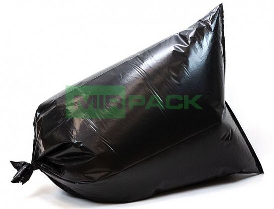 Мешки для мусора ПВД 220л 60 мкм 10 шт черные обезличенные - Вид 2