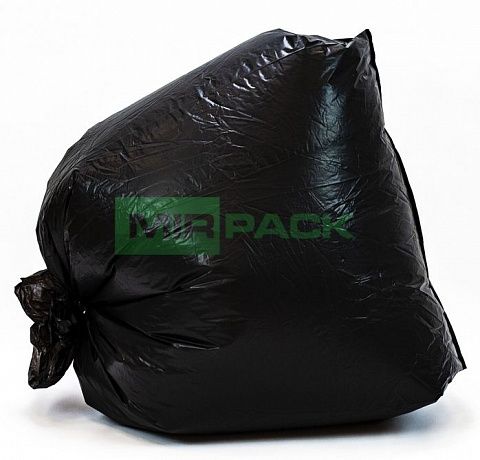 Мешки для мусора 180 литров, 45 мкм, черные в пачках 100 шт - Вид 5